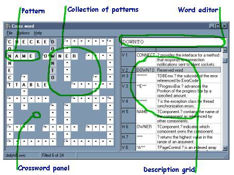 Delphi crossword components Screenshot